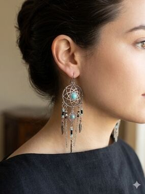 American  Native‎ Bohemian Chandelier Earrings